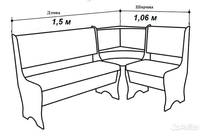 Кухонный уголок со столом / Доставка 1-5 дней
