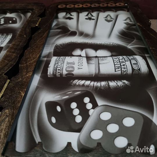 Нарды ручной работы со стеклом