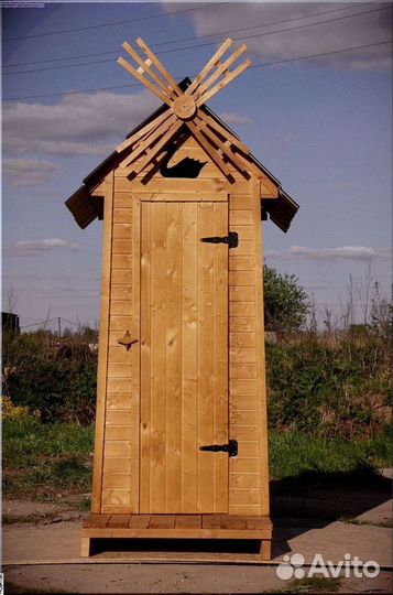 Уличный туалет деревянный Г434