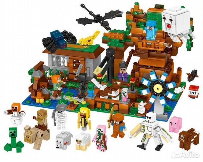 Конструктор Майнкрафт Все персонажи 986 деталей