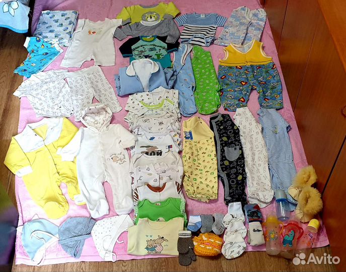2 Большой пакет одежды для ребёнка С 3Х месяцев