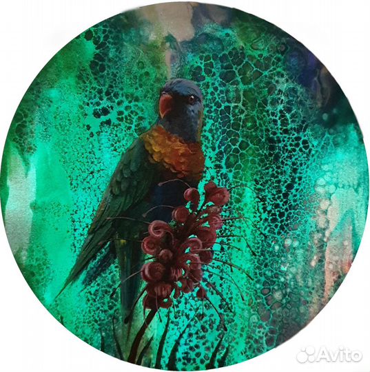 Картина светящаяся Попугай