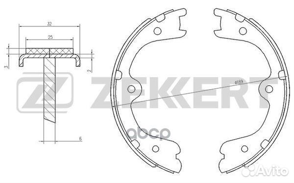 Колодки торм. бараб. задн. Nissan Navara (D40M)