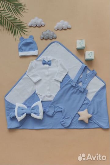 Комплект на выписку для мальчика летний