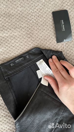 Кожаная юбка zara