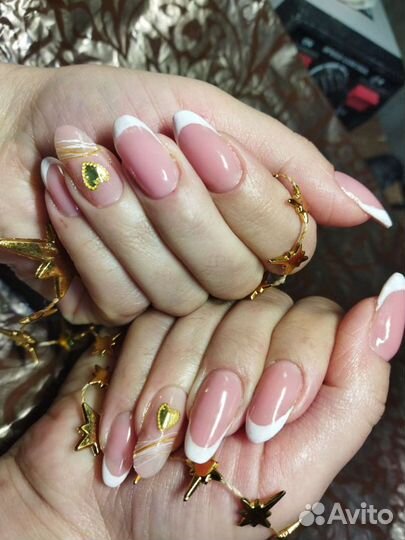 Наращивание,коррекция ногтей, педикюр, гель лак