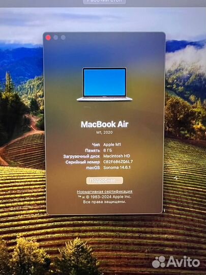 Apple macbook air 13 m1 8gb 256 Gold