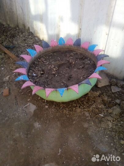 Вазоны для цветов из шин