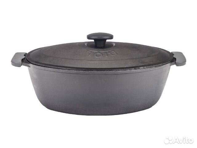 Гусятница чугунная с крышкой, Биол 0606, 6 л