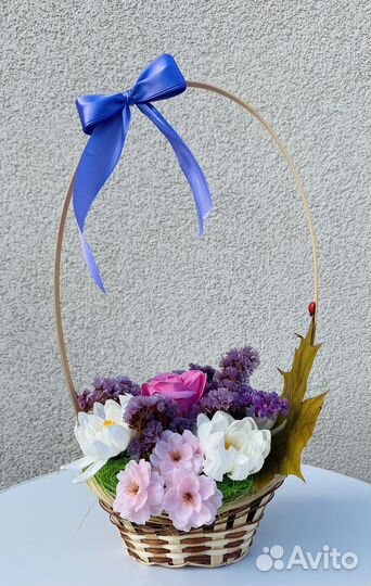 Букет из мыльных цветов