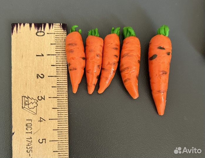 Овощи и фрукты из полимерной глины маленькие