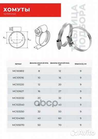 Хомут miles 20-32, арт. MC102032 MC102032 Miles