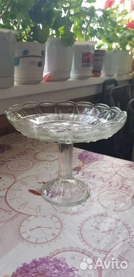 Ваза винтаж старое стекло 70-ые