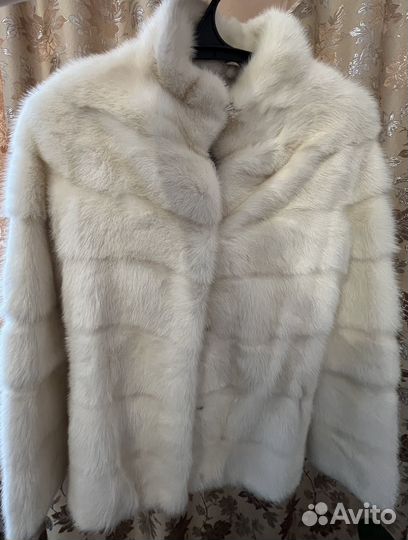 Шуба норковая белая 42-44 размер