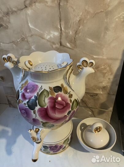 Самовар электрический фарфоровый