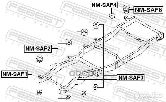 Подушка рамы (nissan patrol safari Y61 1997-200