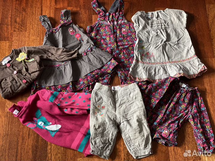 Пакет вещей на девочку 6-18 месяцев