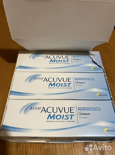 Линзы контактные acuvue moist 1 day