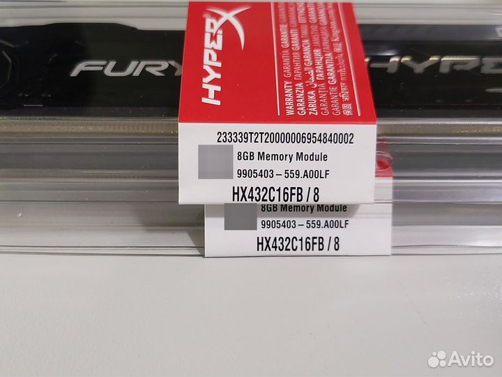 HyperX DDR4 8Gb PC-25600(3200MHz)