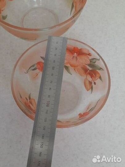 Набор стеклянных салатников, пиал