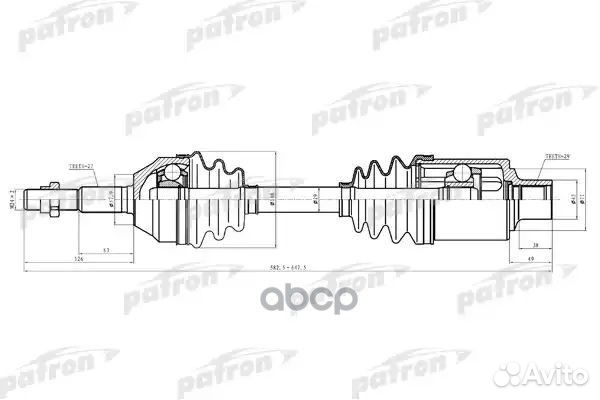 Полуось передн прав jeep: liberty 02-07 3.7 4WD