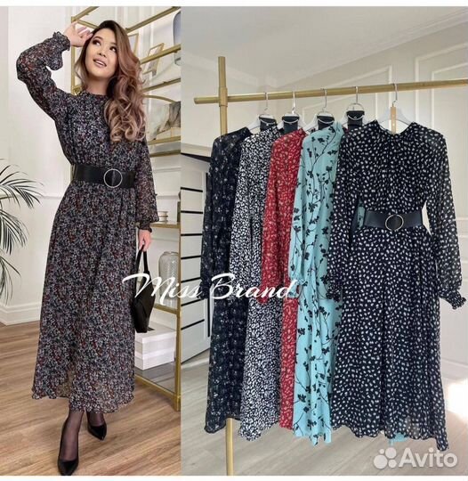Платье новое с принтом размер 42-46