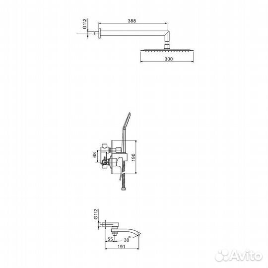 Душевой комплект Gappo G7107-3