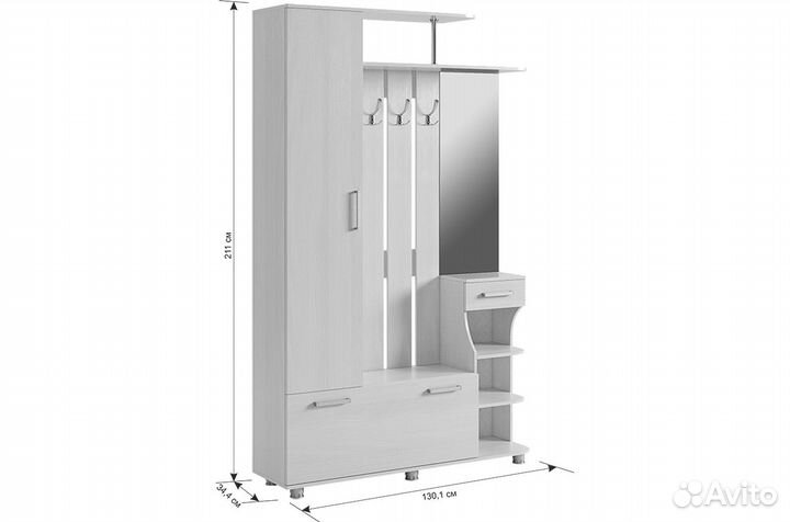 Прихожая Барселона-1 (дуб млечный)