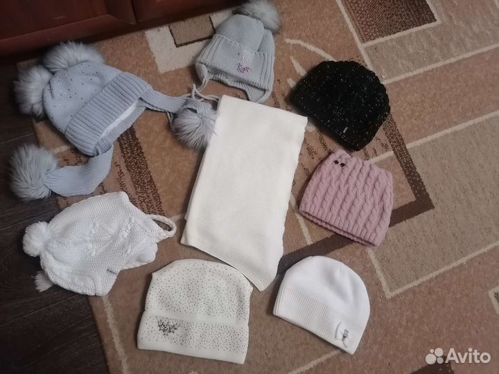 Шапка детская для девочки зимняя