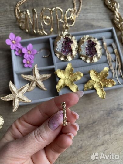 Серьги в стиле zara новые