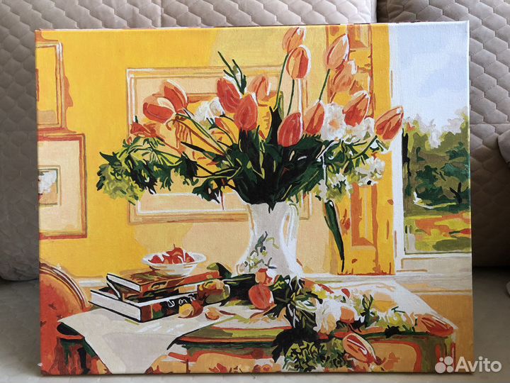 Картина по номерам готовая/нарисованная