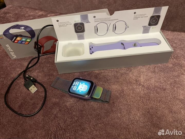 Смарт часы M16 plus под apple watch 6 цвет- бомба