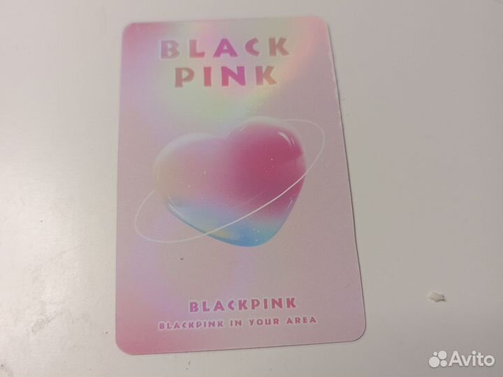 Карта голографическая black pink