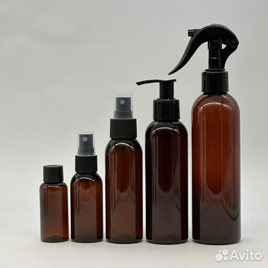 Коричневые флаконы от 30 мл до 250 мл