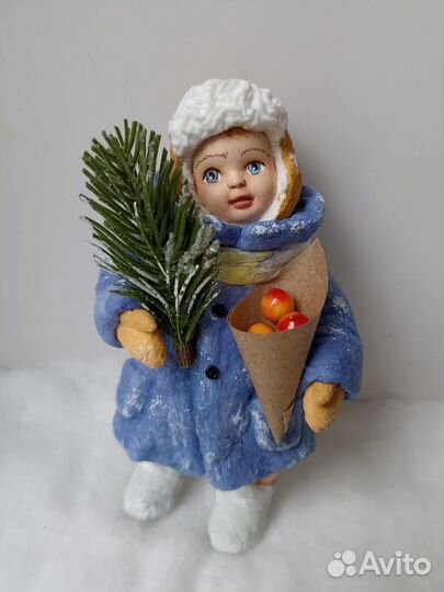 Ватные елочные игрушки