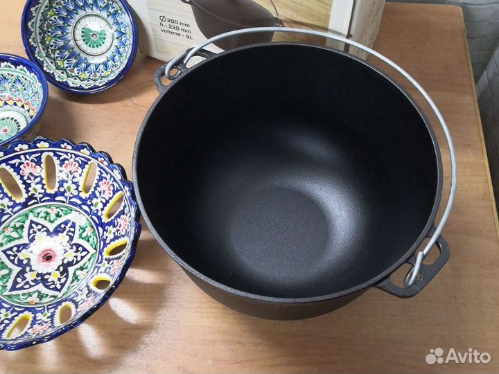 Казан чугунный 8л (для любых плит)