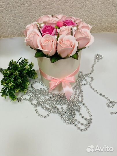 Букет из мыльных роз