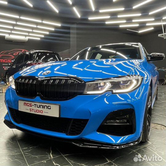 Губа переднего бампера Performance BMW 3er G20