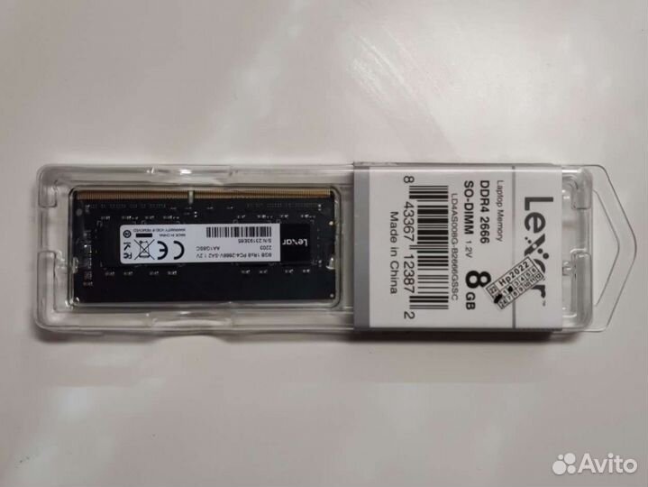 Оперативная память ddr4 8gb 2666 Lexar So-Dimm