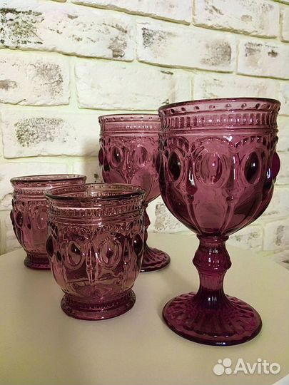 Бокалы и стаканы «Аметист» комплект (4 штуки)