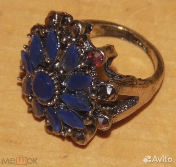 Кольцо Тёмно-синее Размер 17