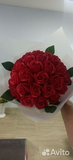 Букеты из мыльных роз