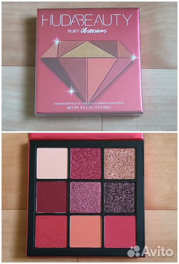 Палетки теней Huda Beauty