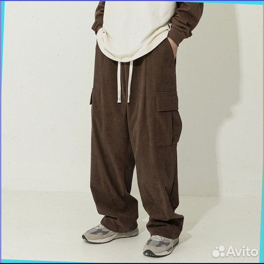 Спортивные широкие штаны карго (Premium качество)