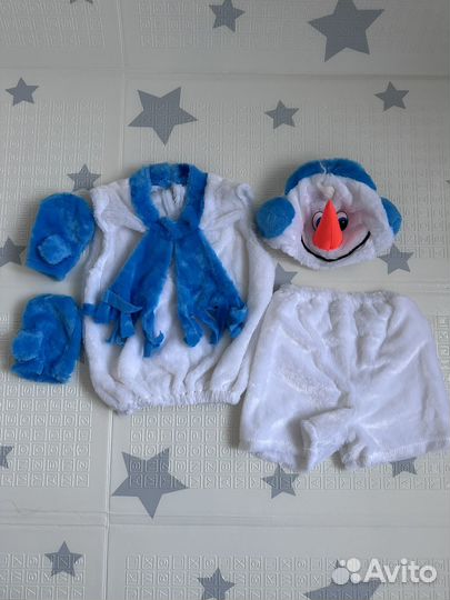 Костюм новогодний карнавальный снеговик 116 122