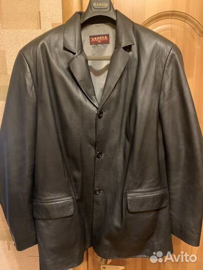 Кожаный пиджак мужской