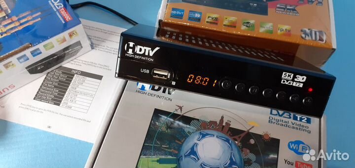 Цифровая тв приставка 2в1 Гарантия Интернет Запись