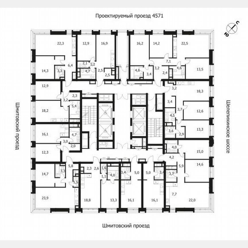 2-к. квартира, 79 м², 8/36 эт.
