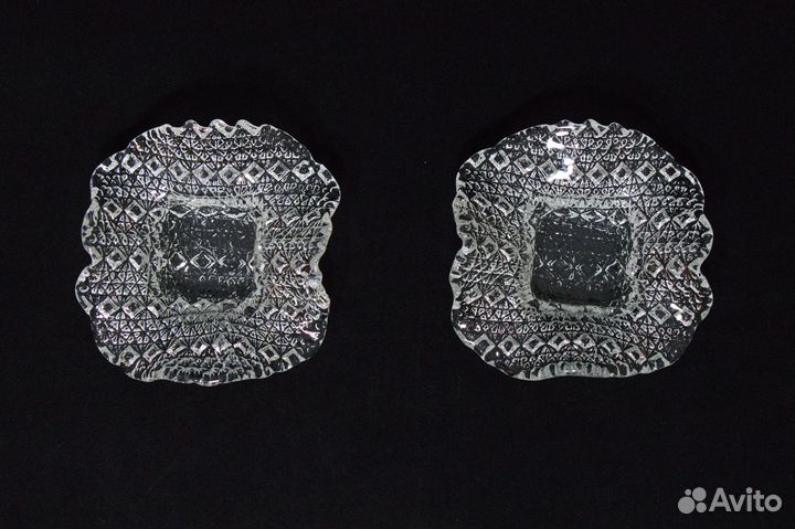 Вазочки Стекло Рельефный орнамент СССР 70-90-е