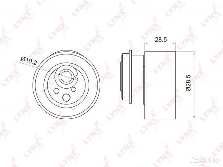 Lynxauto PB-1045 Ролик натяжной ремня грм